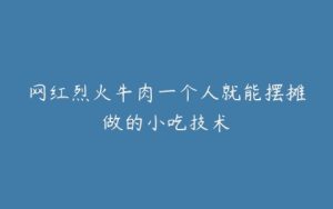 网红烈火牛肉一个人就能摆摊做的小吃技术-宝藏资源殿