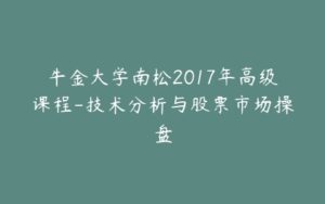 牛金大学南松2017年高级课程-技术分析与股票市场操盘-宝藏资源殿