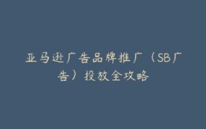亚马逊广告品牌推广(SB广告)投放全攻略-宝藏资源殿