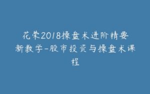 花荣2018操盘术进阶精要新教学-股市投资与操盘术课程-宝藏资源殿