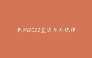 老衲2022直通车系统课-电商广告投放实操技巧全面指南-宝藏资源殿